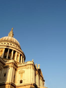 The historic St Paul's cathedral located in central London.