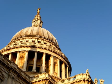 The historic St Paul's cathedral located in central London.