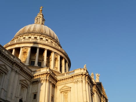 The historic St Paul's cathedral located in central London.