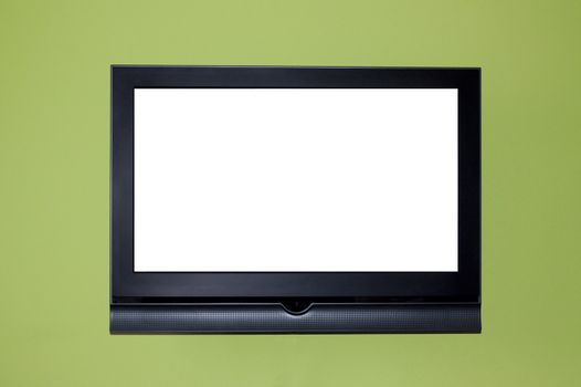 TV, a white screen