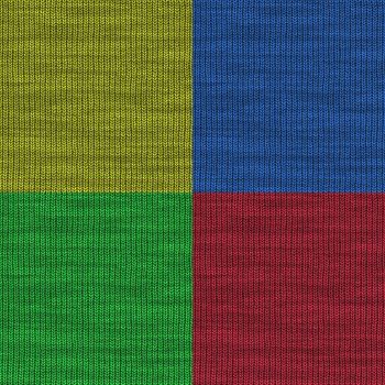Four colors of a high resolution yarn texture that can be used as a pattern and tiled seamlessly.