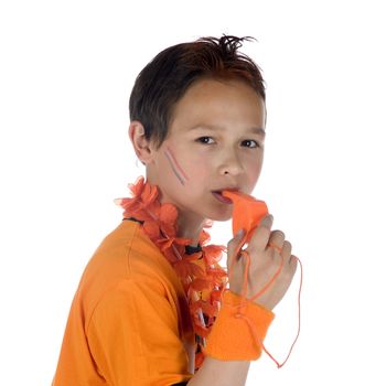 a supporter from the dutch football team