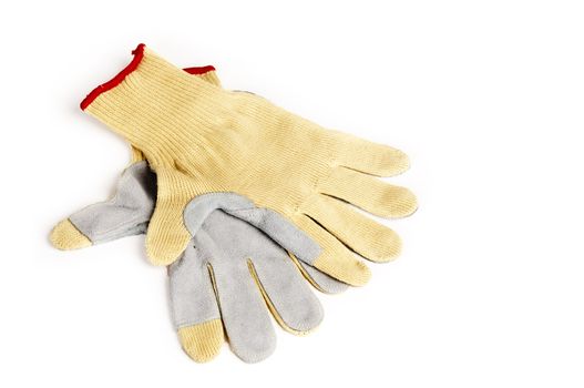 Safety clothing for person protect in a white background