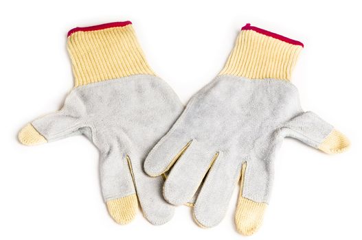 Safety clothing for person protect in a white background