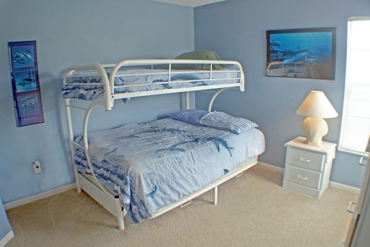 A Bunk Bed Bedroom, interior shot in a home.