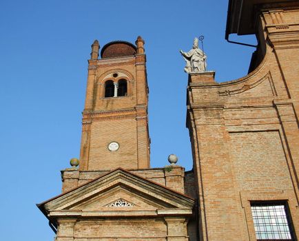 bell tower of the church of saing george in ferrara (italy)
