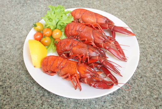 Crawfish Cooked Shellfish Serving as a Meal