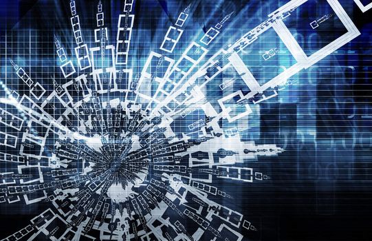 Digital Abstract Data Media As a Art