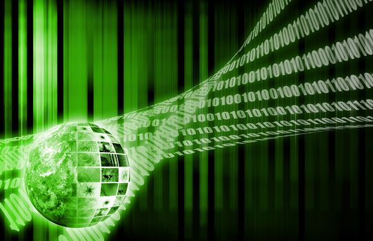 Global Business System Data as Background Wallpaper