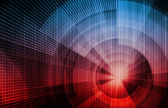Science Technology Data as a Abstract Art