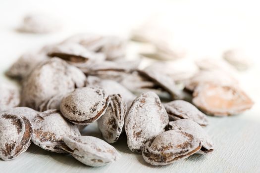 Some dried apricot stones