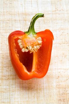 Sweet red pepper isolated on white background