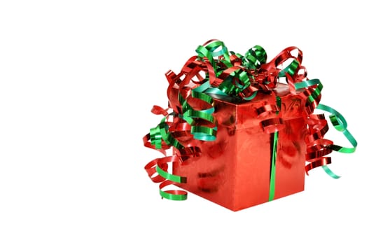 Christmas gift isolated on white background with clipping path.