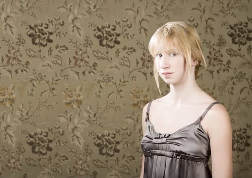 Young girl in a party dress