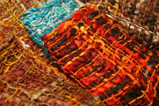 Colored Fabric shot taken in market near Buenos Aires, Argentina