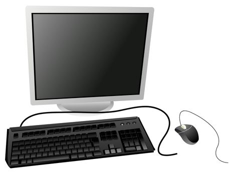 computer system on white background