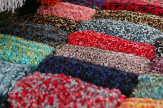 Colored Fabric shot taken in market in Buenos Aires, Argentina
