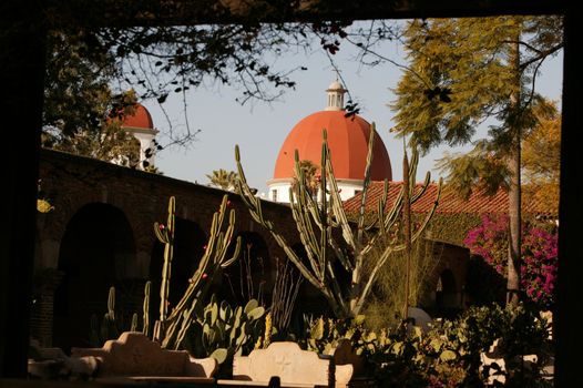 Cactus Garden at Mission San Juan Capistrano in California