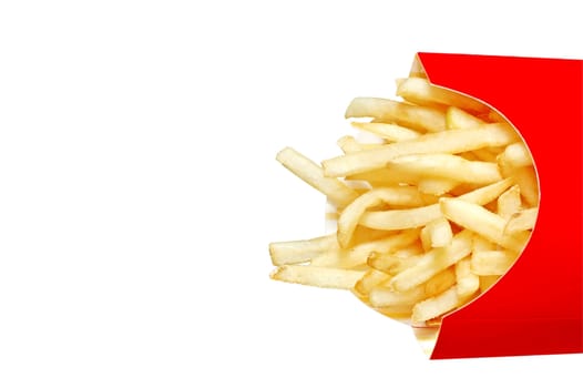 French fries with clipping path.