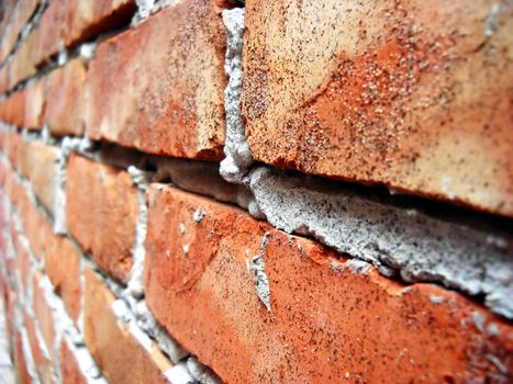 red  brick wall background perspective