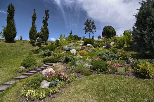 Shot of the ornamental garden