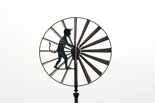 Detail of the wind-wheel anemometer