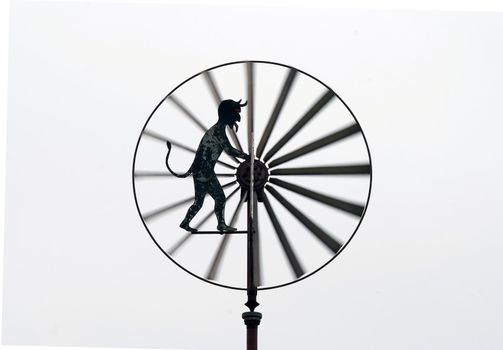 Detail of the wind-wheel anemometer