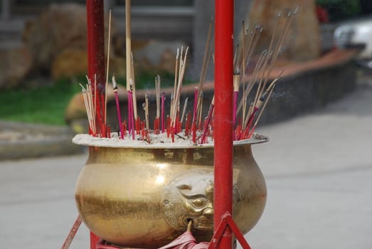 Joss sticks at a Chinese temple
