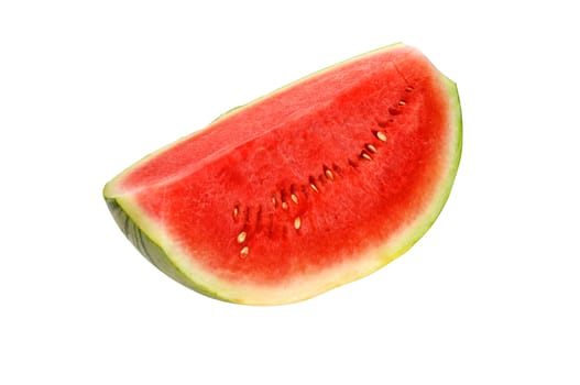 Cut watermelon isolated on white background with clipping path.