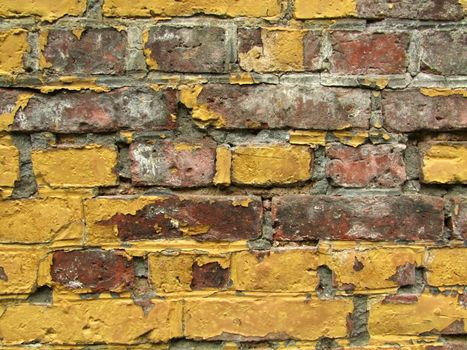 Old brick textured brick wall as background