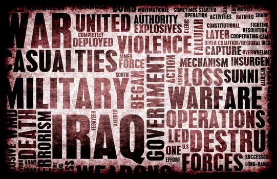 Iraq War as a Grunge Abstract Background