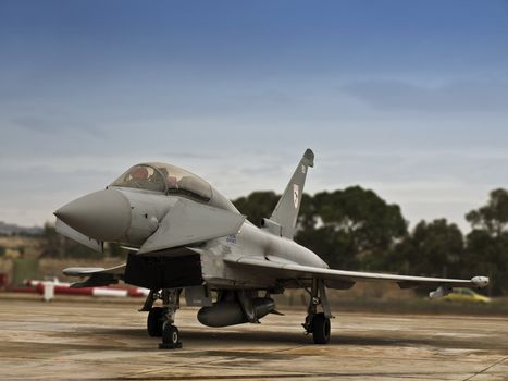 MALTA - SEPTEMBER 30 2008 - Malta International Airshow - RAF Eurofighter Typhoon jet fighter