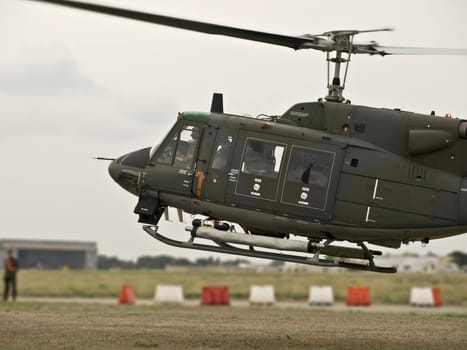 MALTA - SEPTEMBER 27 2008 - Military Huey UH1-N helicopter take-off