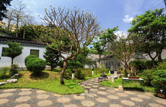 Chinese traditional garden in Hong Kong, China