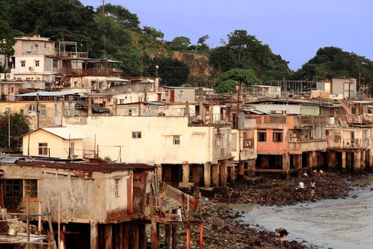 fishing village of Lei Yue Mun in Hong Kong