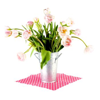 beautiful tulips in a vase