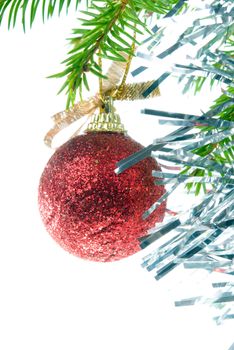 Christmas Tree Ornament isolated on white background 