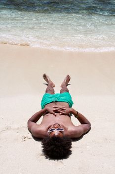 Sleeping on beach