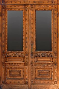 Ancient wooden carved doors