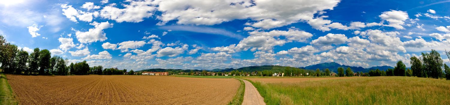 panorama from black forest in Germany in near of Freiburg
