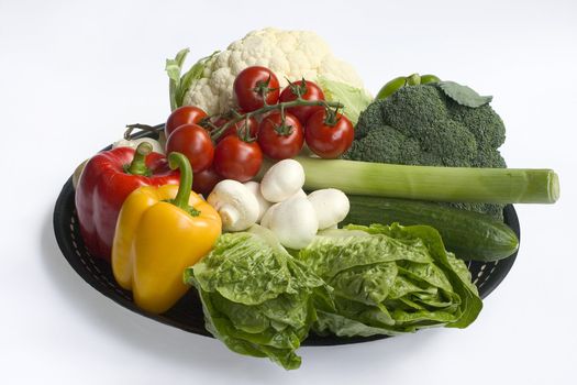 fresh vegetables isolated on a white background