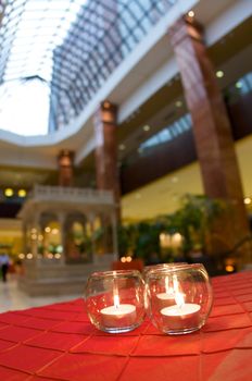 Table setting at a luxury wedding reception