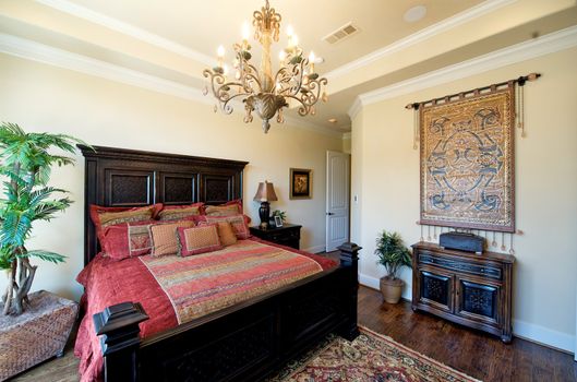 An image of a very upscale bedroom