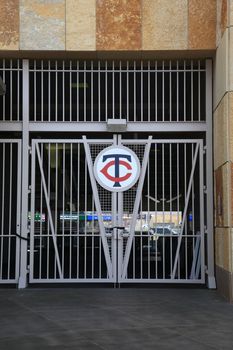 Turnstiles and gate of new home ballpark of theTwins