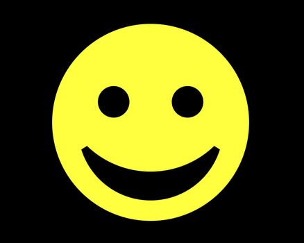 A simple but happy cartoon face, it would be suitable for happy concepts