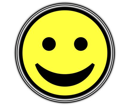 A simple but happy cartoon face, it would be suitable for happy concepts