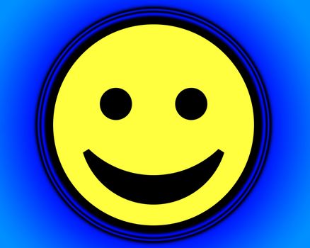 A simple but happy cartoon face, it would be suitable for happy concepts