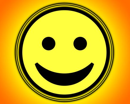 A simple but happy cartoon face, it would be suitable for happy concepts