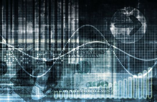 Investment Portfolio Art as a Abstract Background