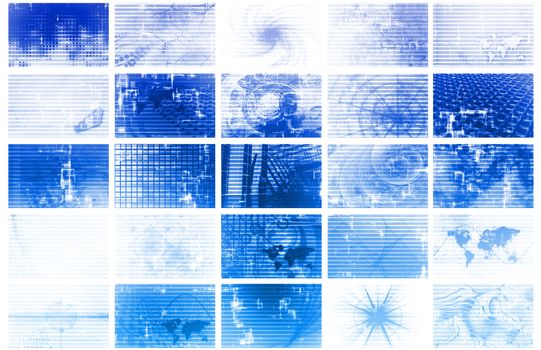 News and Media Overload Tech Abstract Background